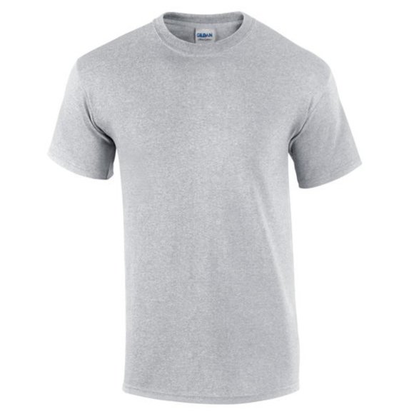 🆕 GILDAN ADULT ULTRA COTTON ROUND-NECK SHORT SLEEVE T-SHIRT - HEATHER GREY - Picture 1 of 5
